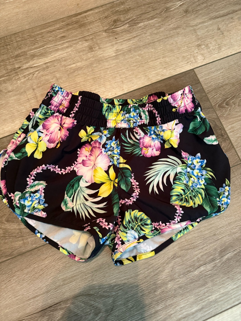 Hurley Black Tropical Floral Swim Shorts